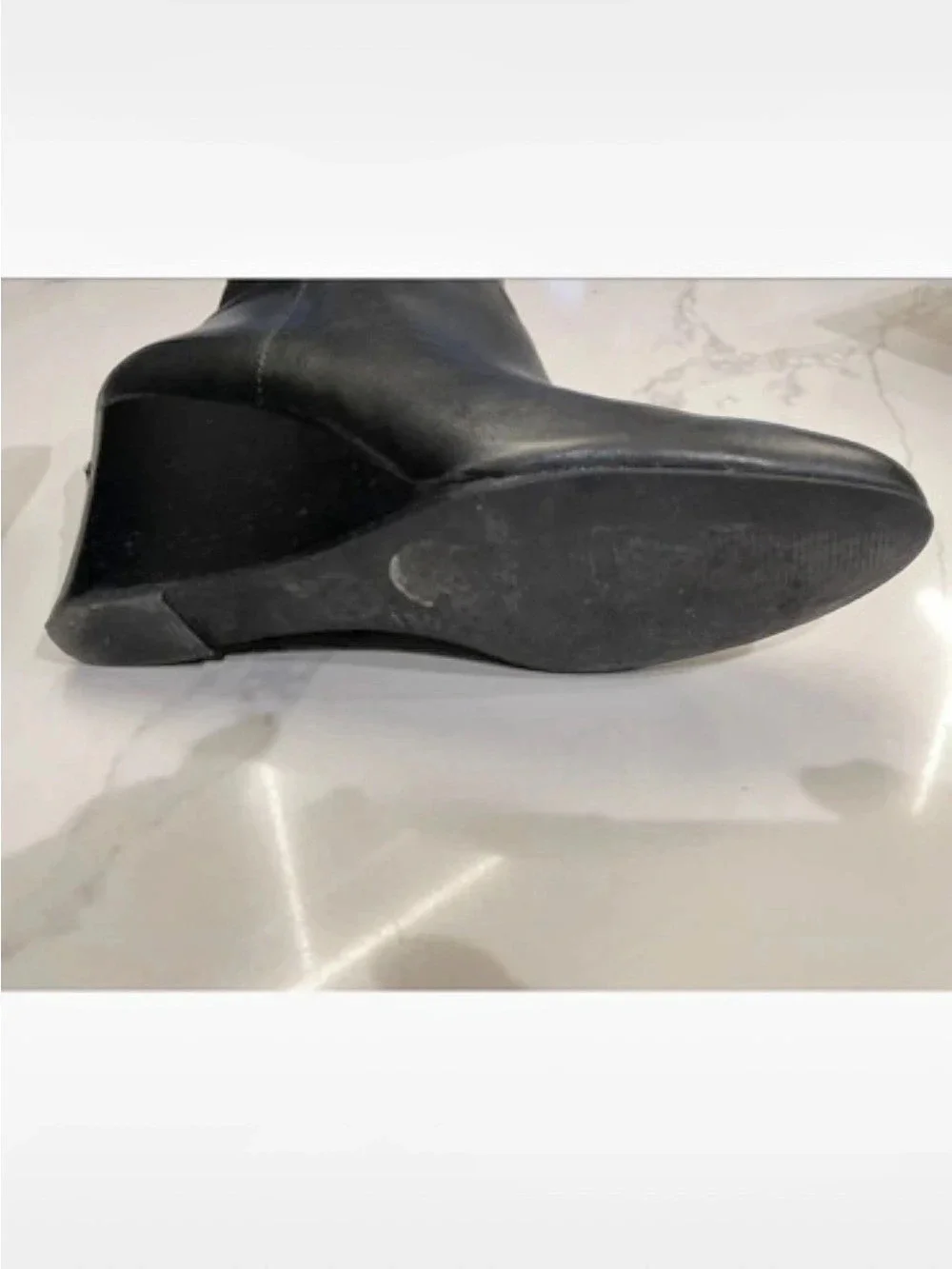 Michael Kors Bromley Black Zip Wedge Ankle Boots size 10